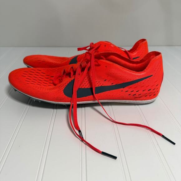 Nike Zoom Victory Elite 2 Men Sz 12 Track Spikes Red Orange Distance 835998-614 - Picture 4 of 7